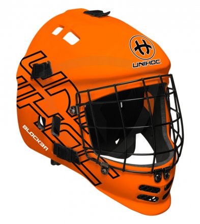 Unihoc Blocker Neon Orange Black brankářská maska