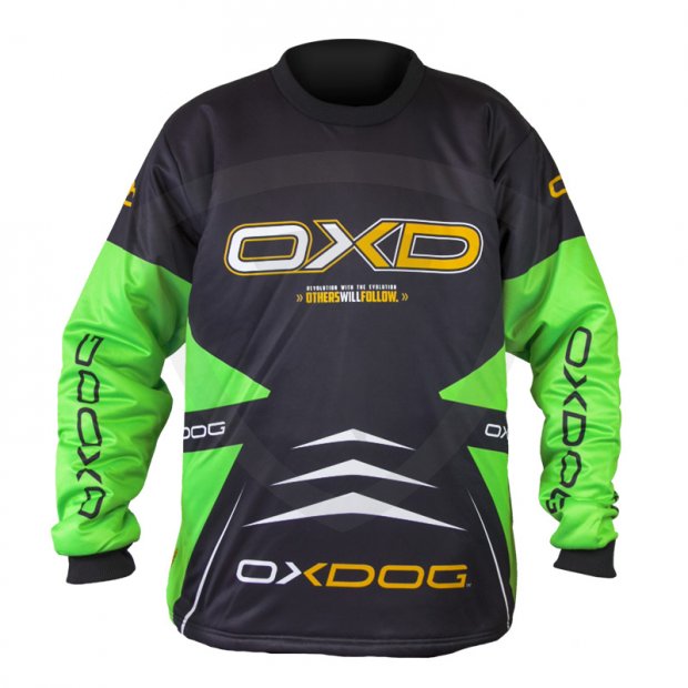 Oxdog Vapor Junior Black/Green Goalie Shirt Oxdog Vapor Junior Black/Green brankářský dres