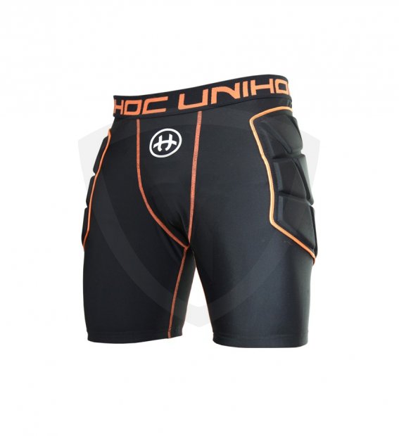 Unihoc Flow SR. brankářské šortky s chrániči Unihoc Flow Sr. bránkářské šortky s chrániči