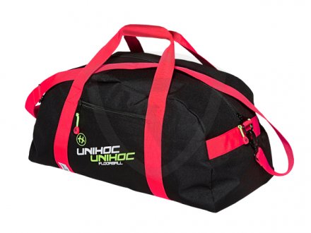 Unihoc Sportbag Crimson Line small black 30l