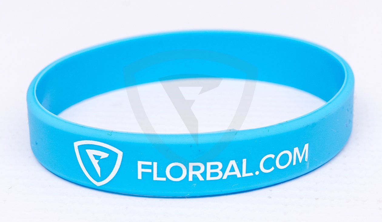 Florbal.com Blue silikonový náramek modrá