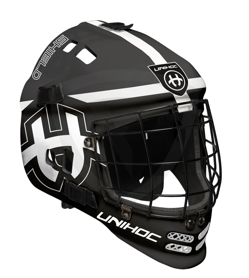 Unihoc Shield Mask Black/White černá-bílá