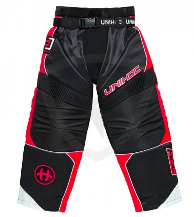 Unihoc Optima JR. Black/Neon Red brankářské kalhoty