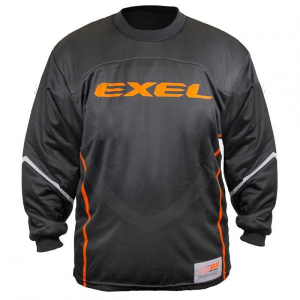 Exel S100 Goalie Jersey Black-Orange Exel_S100_Goalie_Jersey_Black_Orange