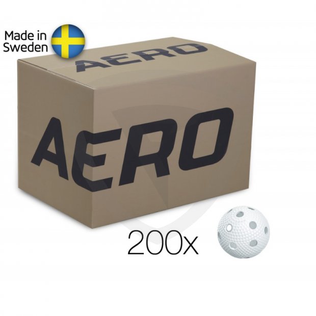 Salming Aero Ball White - box 200 míčků salming-aero-ball-box-of-200pcs-white-with-dumples