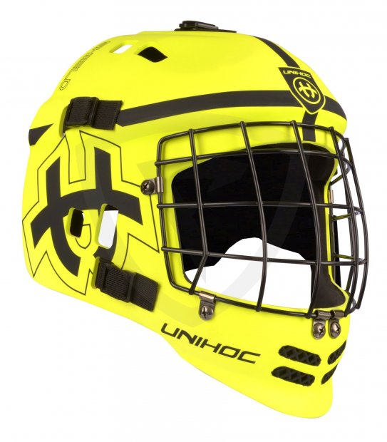 Unihoc Shield Mask Yellow/Black 12554 GOALIE MASK UNIHOC SHIELD