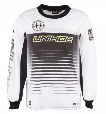 Unihoc Inferno White-Black Junior brankářský dres