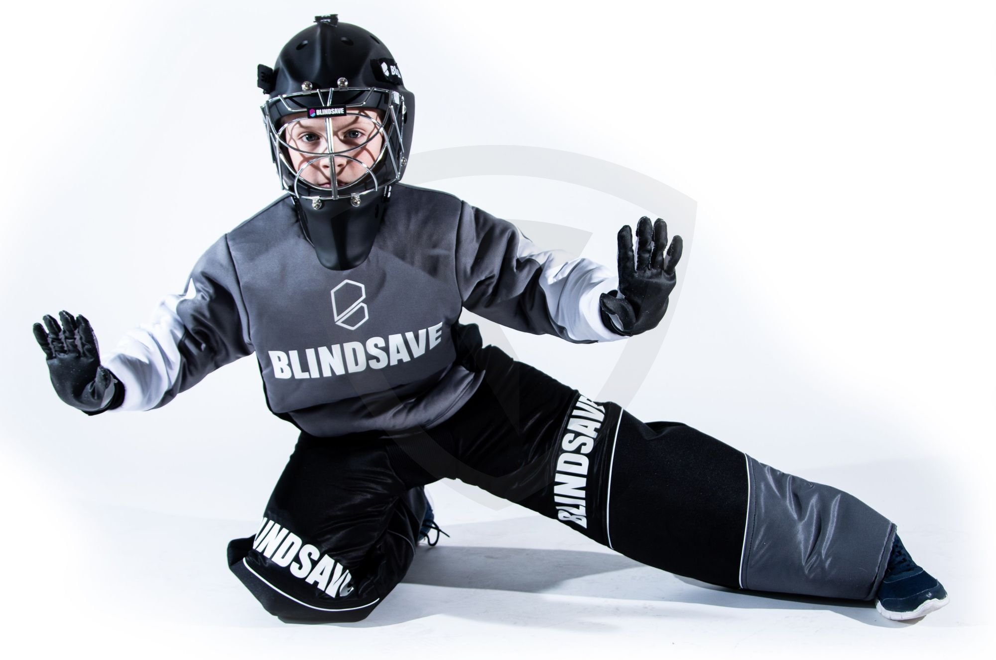 Blindsave Kids Goalie Pants Built In Kneepads 140 černá