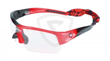 Unihoc Victory Junior Eyewear Black-Neon Red