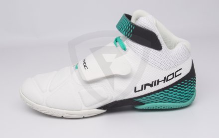Unihoc U4 Goalie White-Turquoise brankářská obuv