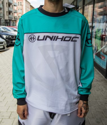 Unihoc Keeper Turquoise-White Senior brankářský dres