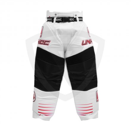 Unihoc Inferno White-Red Junior brankářské kalhoty