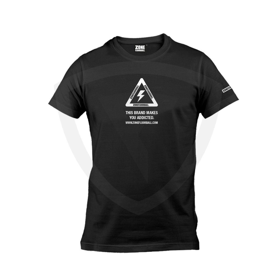 Zone T-shirt Warning XL černá-bílá