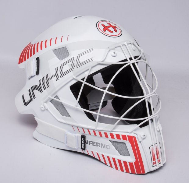 Unihoc Inferno 66 Mask White-Red Unihoc Inferno 66 Mask White-Red
