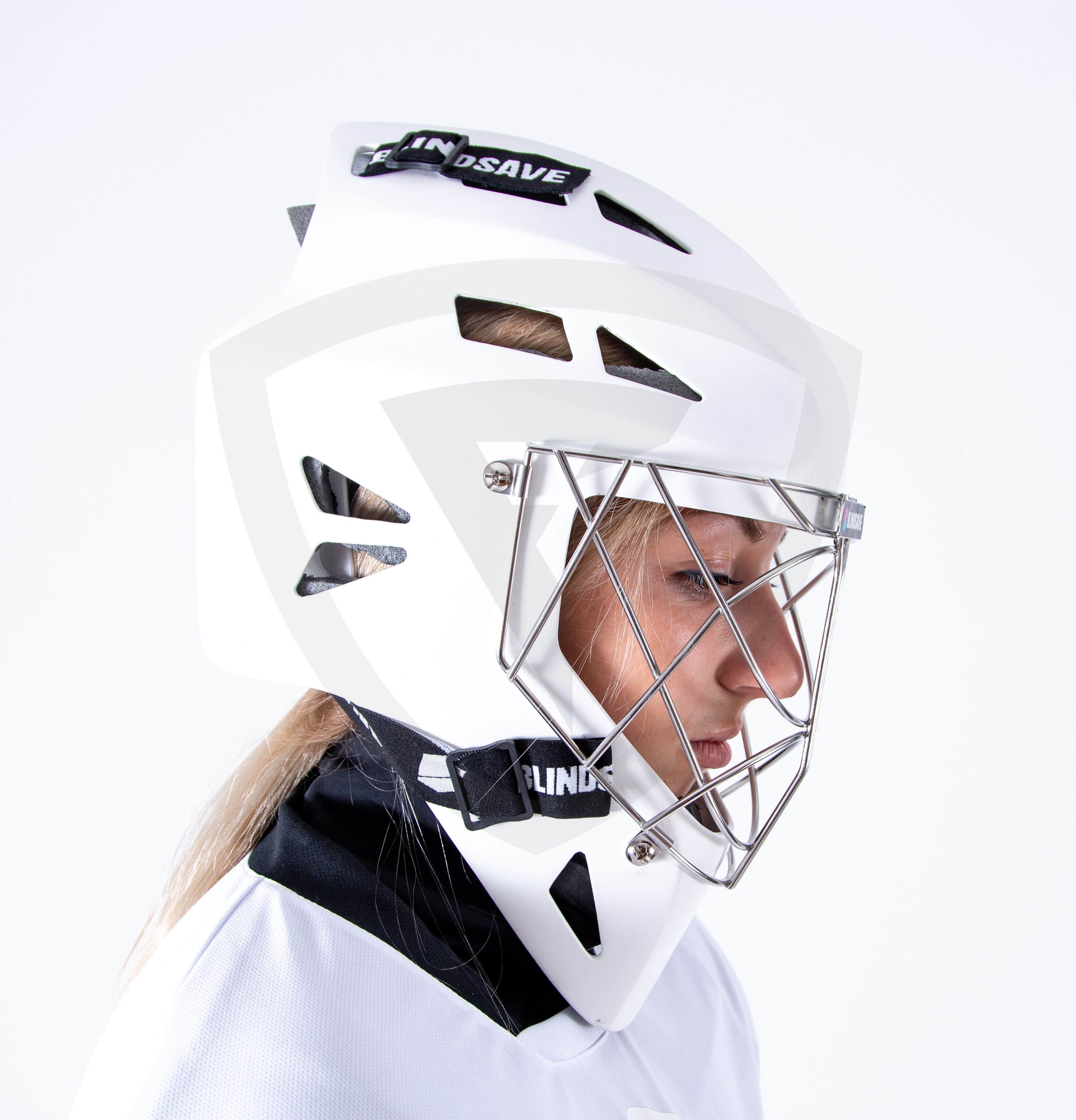 Blindsave Sharky White Goalie Mask bílá