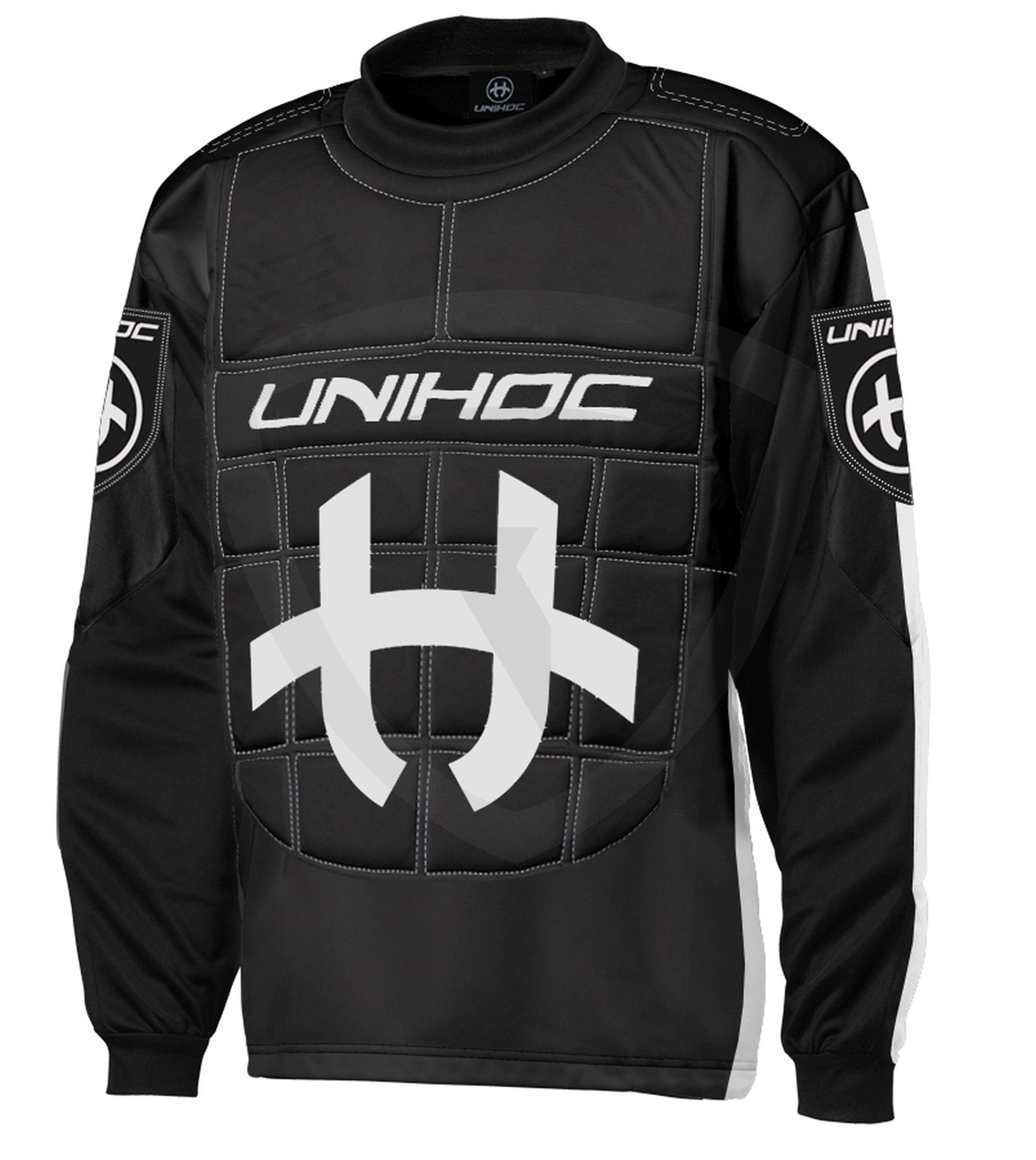 Unihoc Shield Black-White JR. brankářský dres 130 černá-bílá