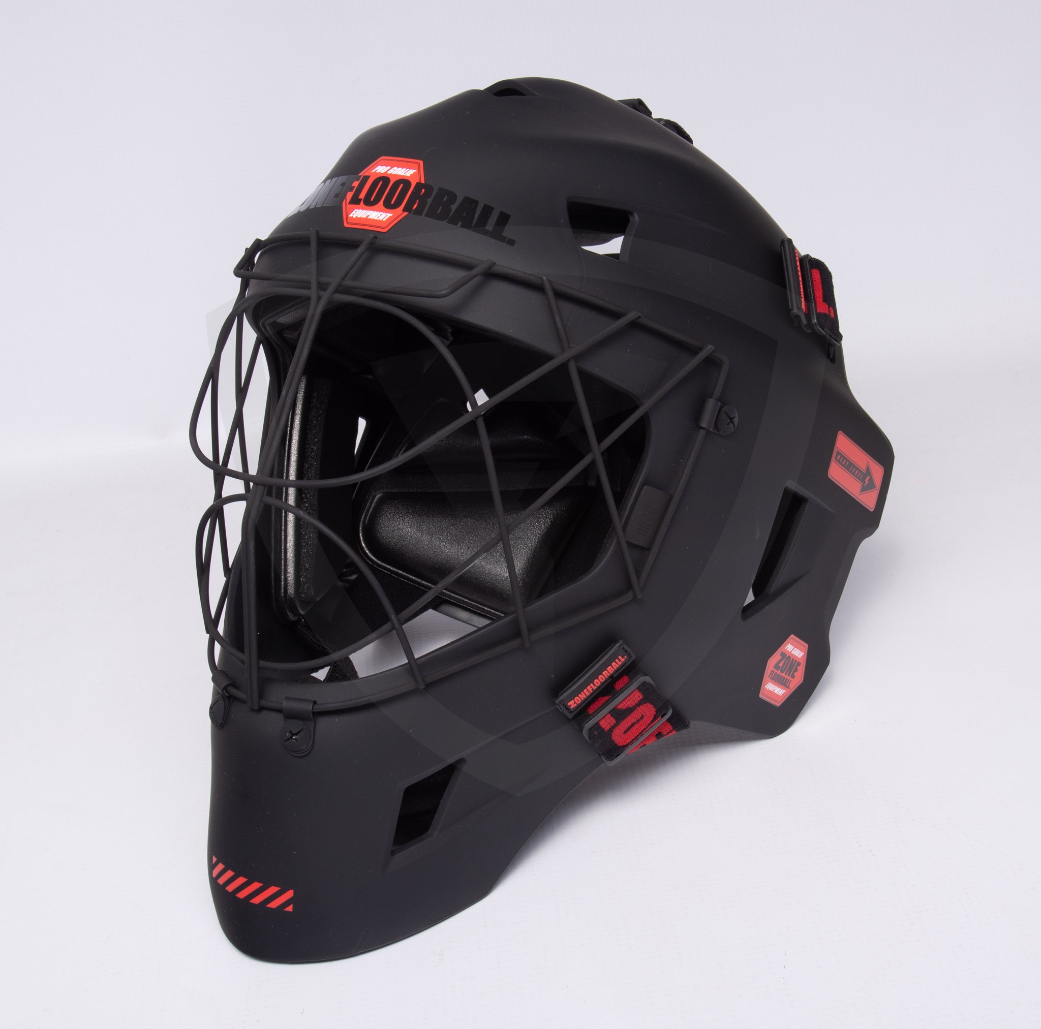 Zone PRO Cat Eye Cage Goalie Mask Black-Red černá-červená