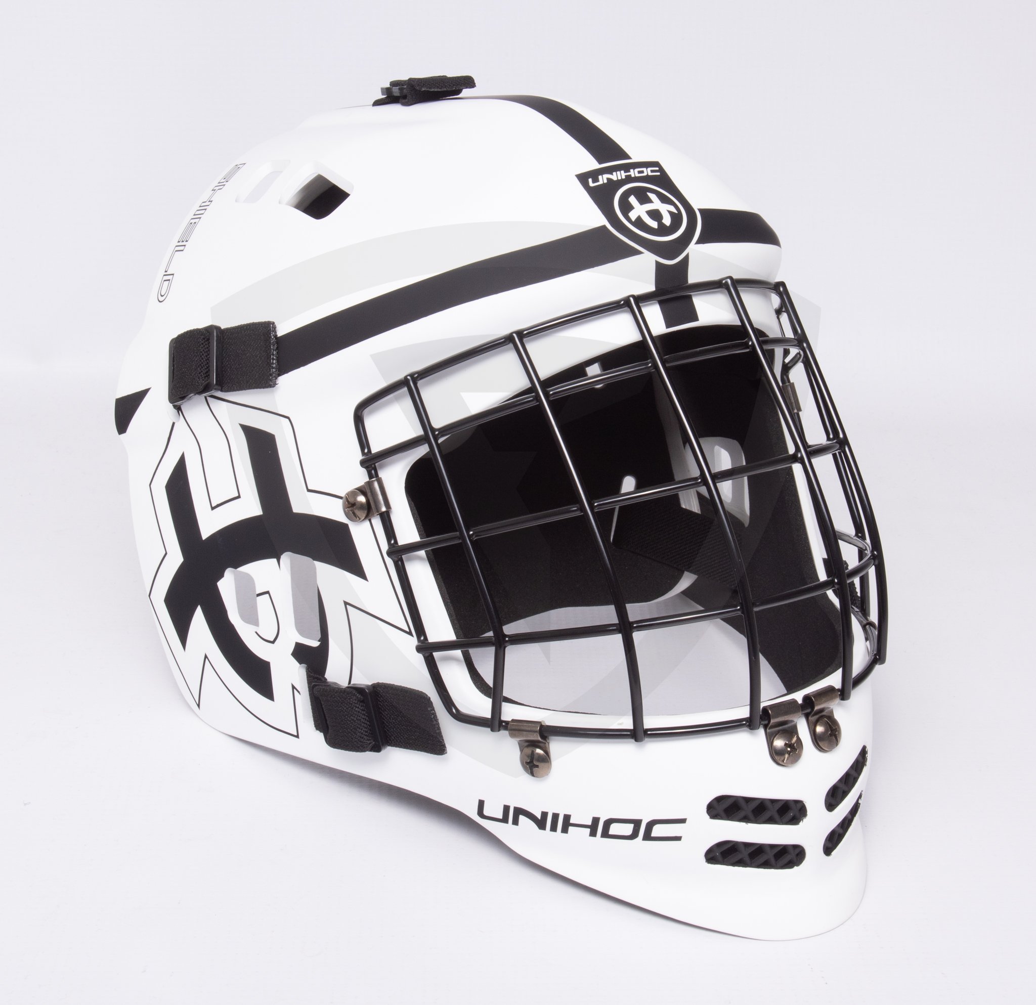 Unihoc Shield Mask White-Black bílá-černá