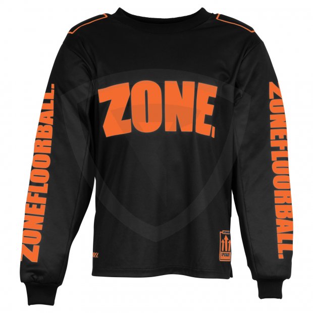 Zone UPGRADE SW Goalie Sweater SR. Black-Lava Orange Zone_UPGRADE_SW_Goalie_Sweater_SR._Black - Lava_Orange