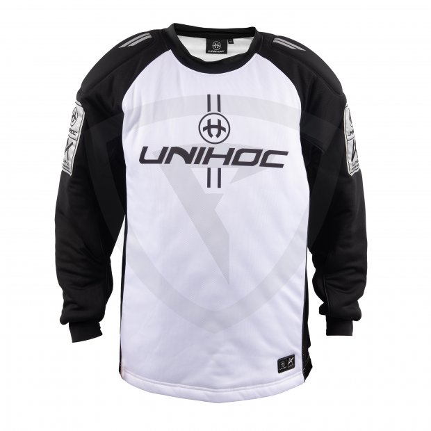 Unihoc Alpha Goalie Sweater White-Black Unihoc_Alpha_Goalie_Sweater_White-Black
