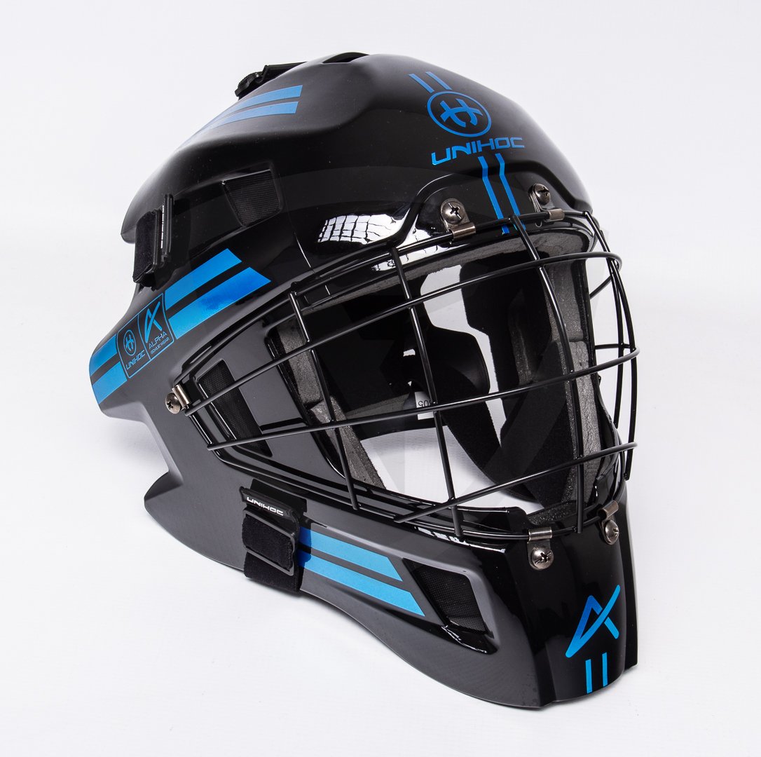 Unihoc Alpha 44 Black-Blue Goalie Mask černá-modrá